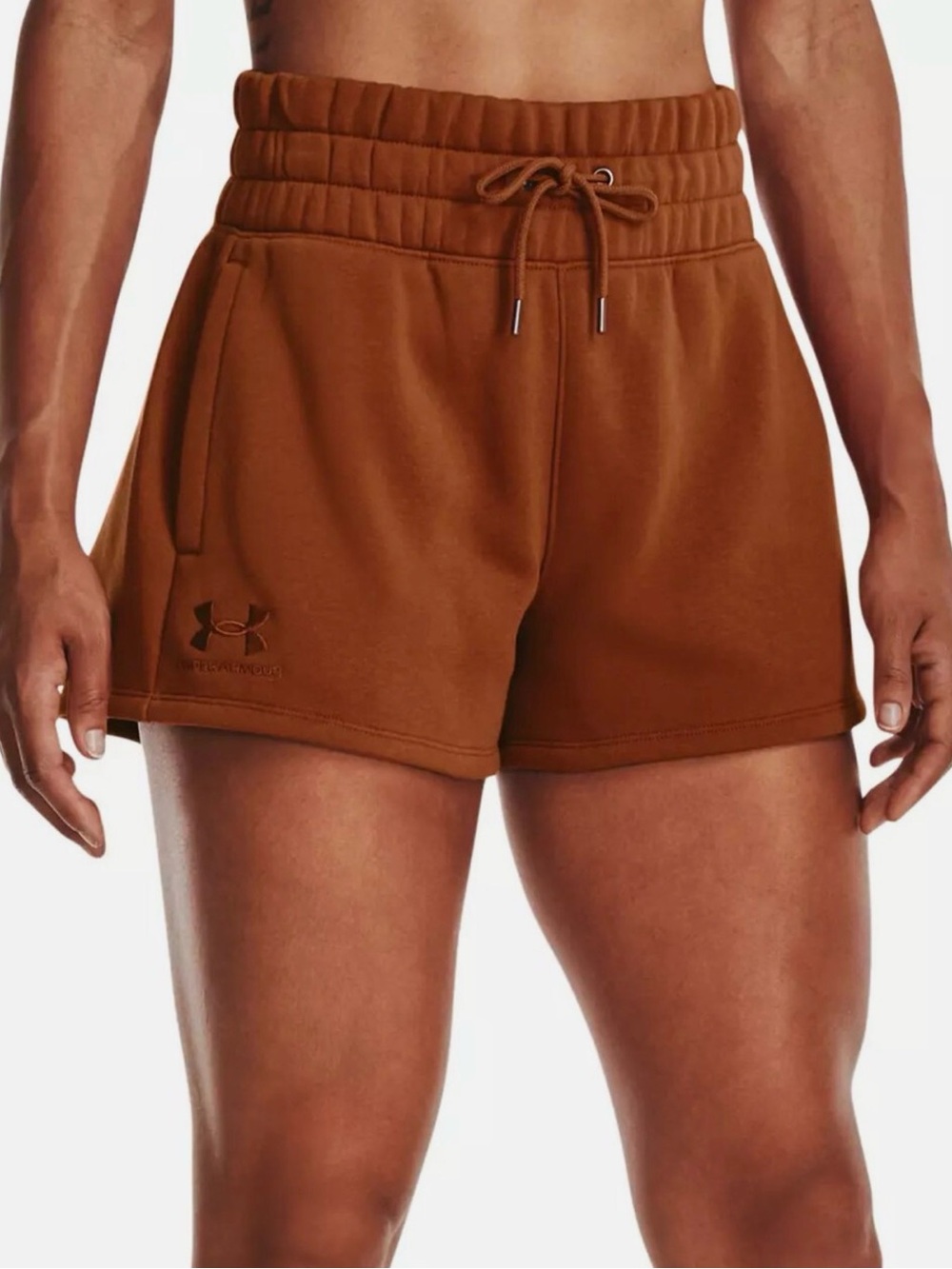 Under Armour Women's Playback Fleece Shorts - Burnt Orange